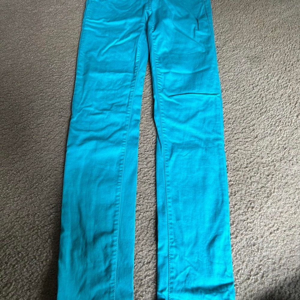 Celebrity pink size 14, bright turquoise, blue, loose, fit pants